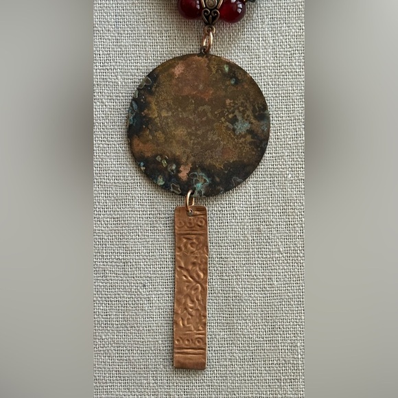 26 inch Jade, Copper and Onyx bead necklace NWOT - Picture 4 of 15